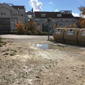 Einfahrt Parkplatz Eselsbergsteige Herbst 2020