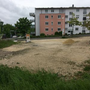 Parkplatz Eselsbergsteige vor Start Bauarbeiten Mai 2021